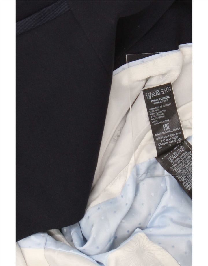 Giacca blazer a 1 bottone Marks & Spencer da donna UK 12 medio blu navy