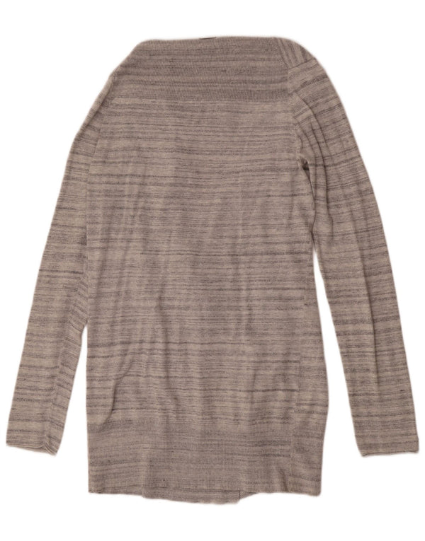 Maglione cardigan da donna Calvin Klein Jeans UK 16 grande gessato grigio