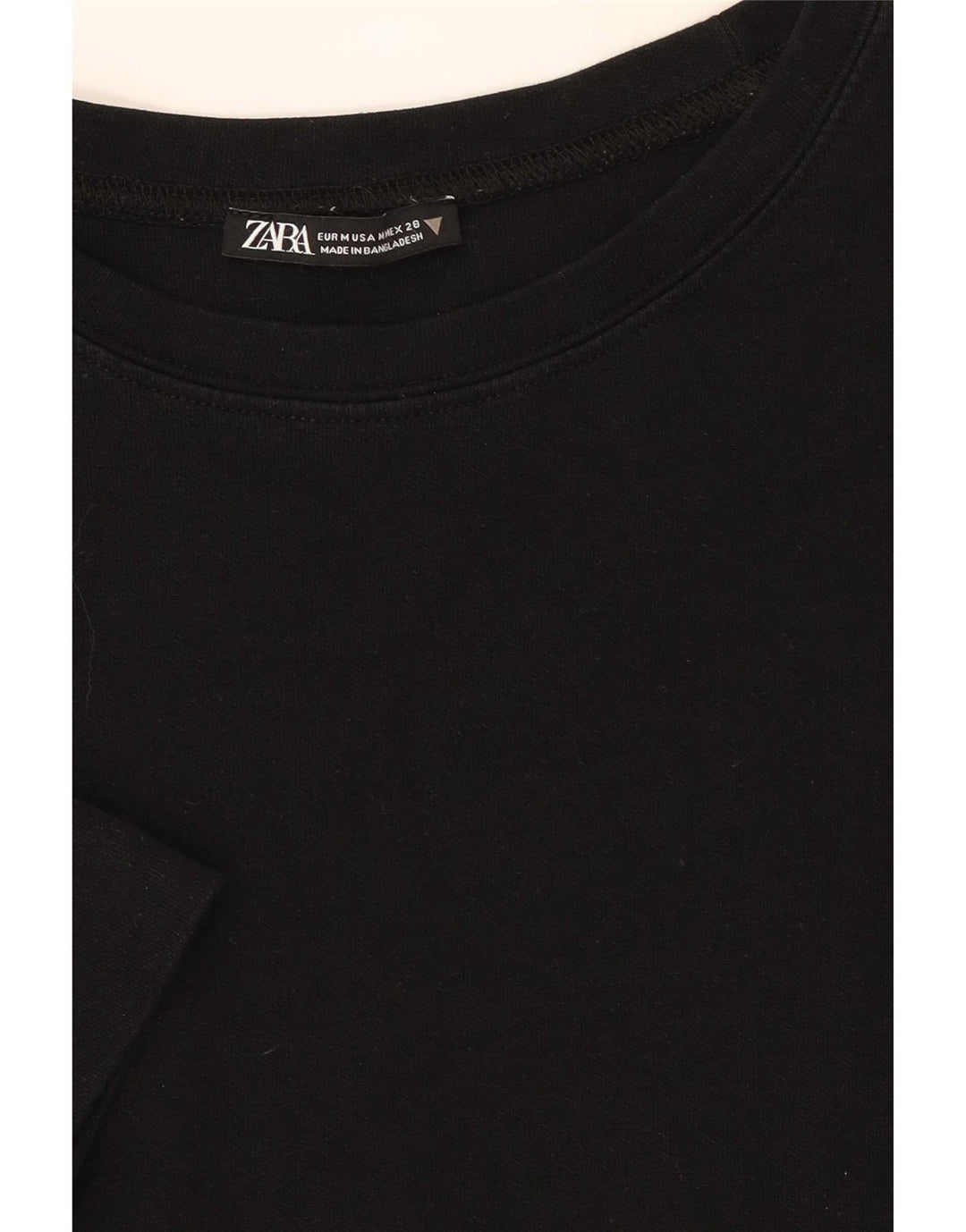 Abito T-shirt Zara da donna UK 14 medio nero