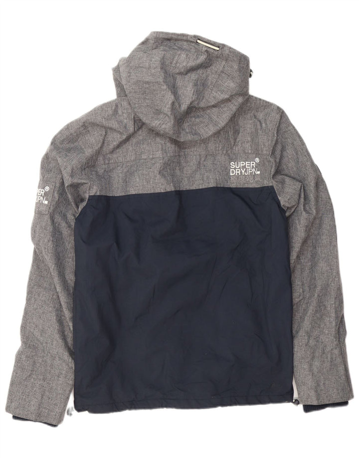 Giacca a vento con cappuccio da uomo Superdry UK 36 Small Grey Colourblock