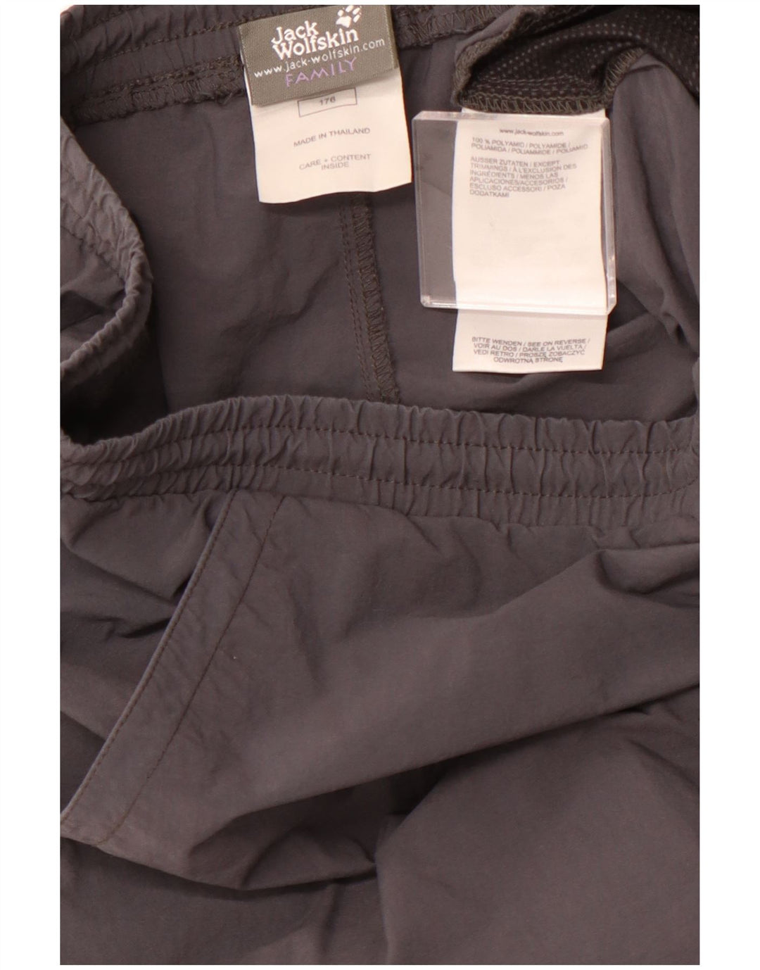 JACK WOLFSKIN Pantaloncini sportivi da bambino 15-16 anni Poliammide grigio