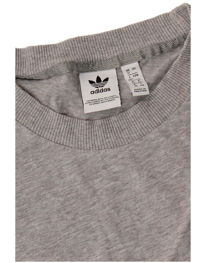 T-shirt oversize da donna Adidas UK 12 grigio medio chiazzato