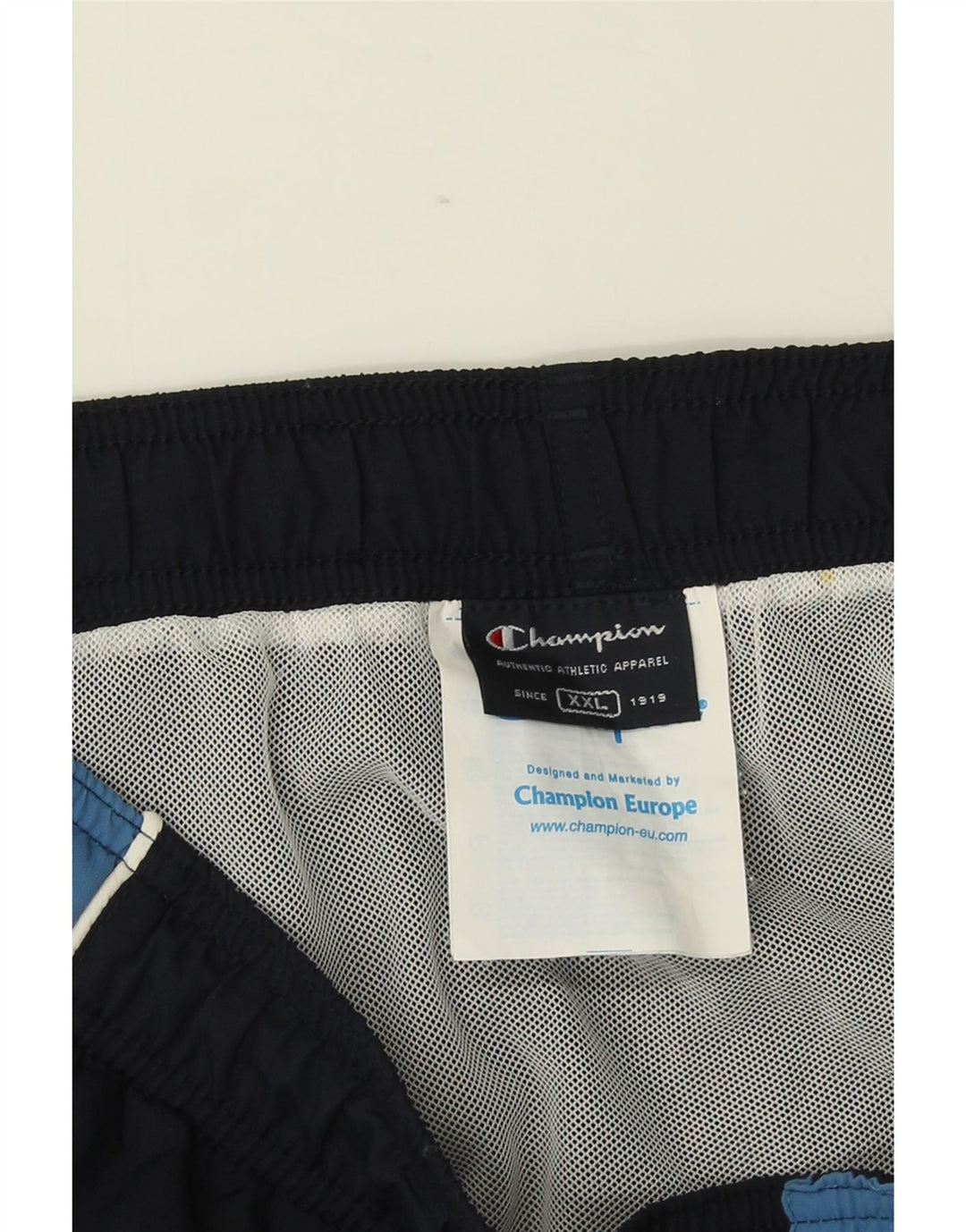 Pantaloncini da bagno da uomo Champion 2XL Blu navy Colourblock in poliammide