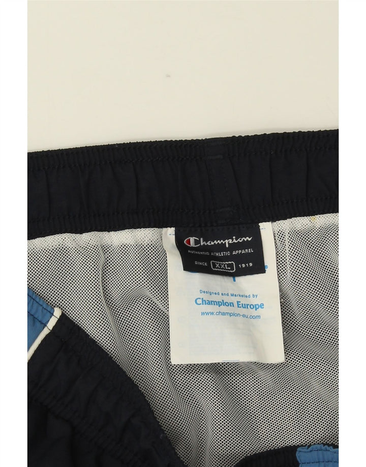 Pantaloncini da bagno da uomo Champion 2XL Blu navy Colourblock in poliammide