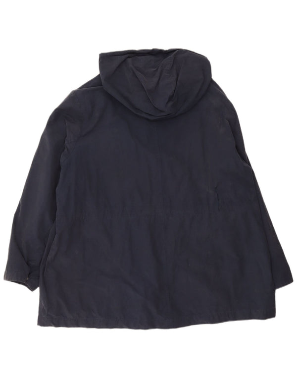 Giacca Parka con cappuccio da donna Marks & Spencer UK 24 4XL Cotone blu navy
