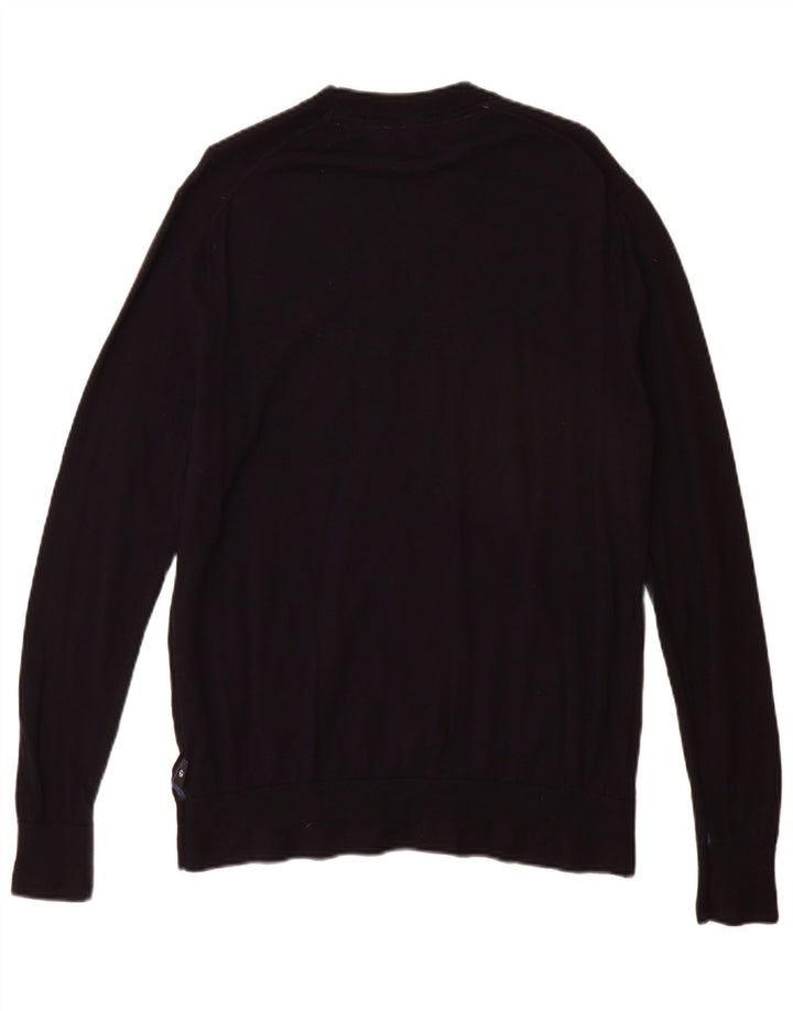Maglione maglione girocollo da donna Ted Baker taglia 5 XL lana blu navy