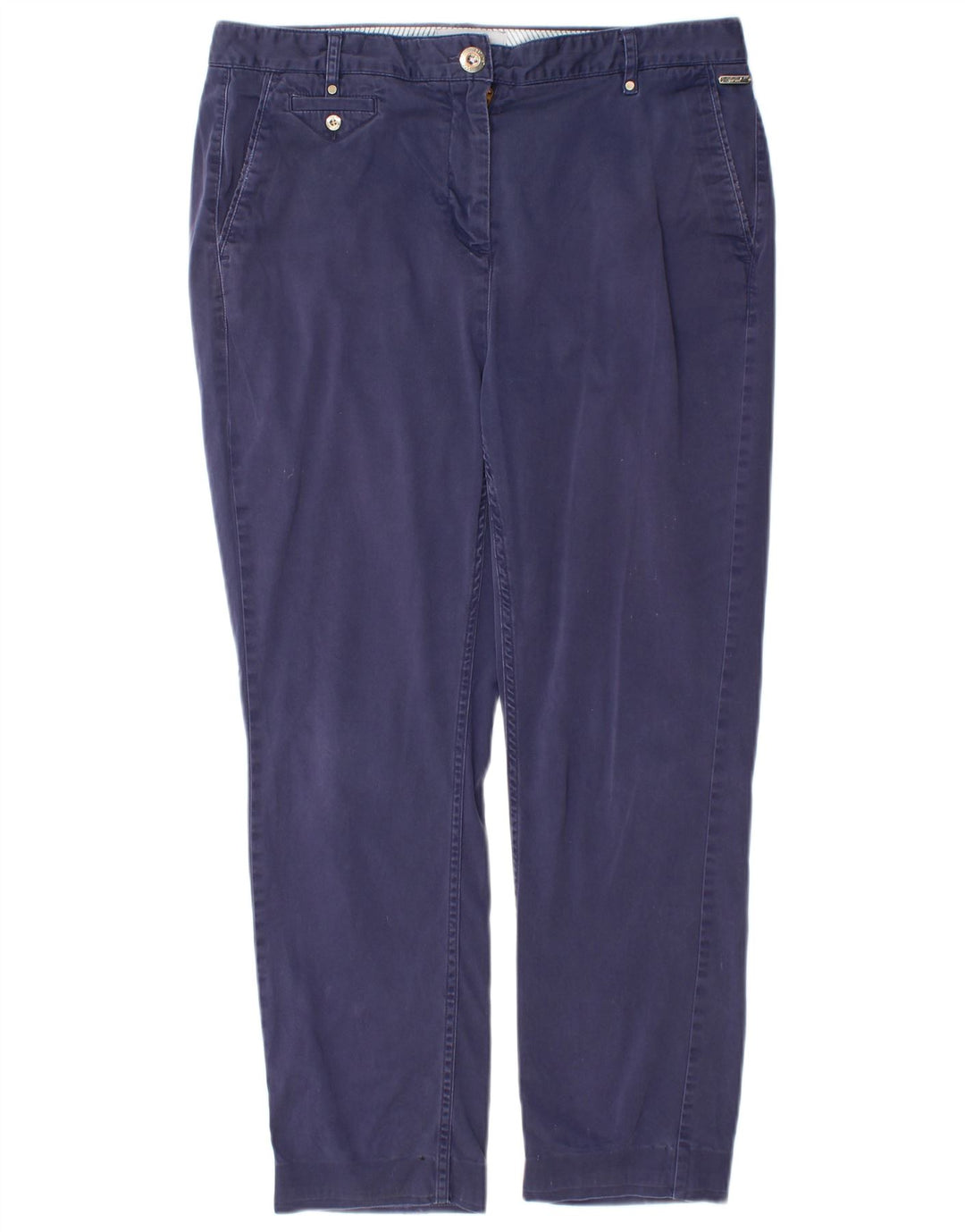 Pantaloni chino da donna MARKS & SPENCER UK 12 medi W30 L26 Blu navy