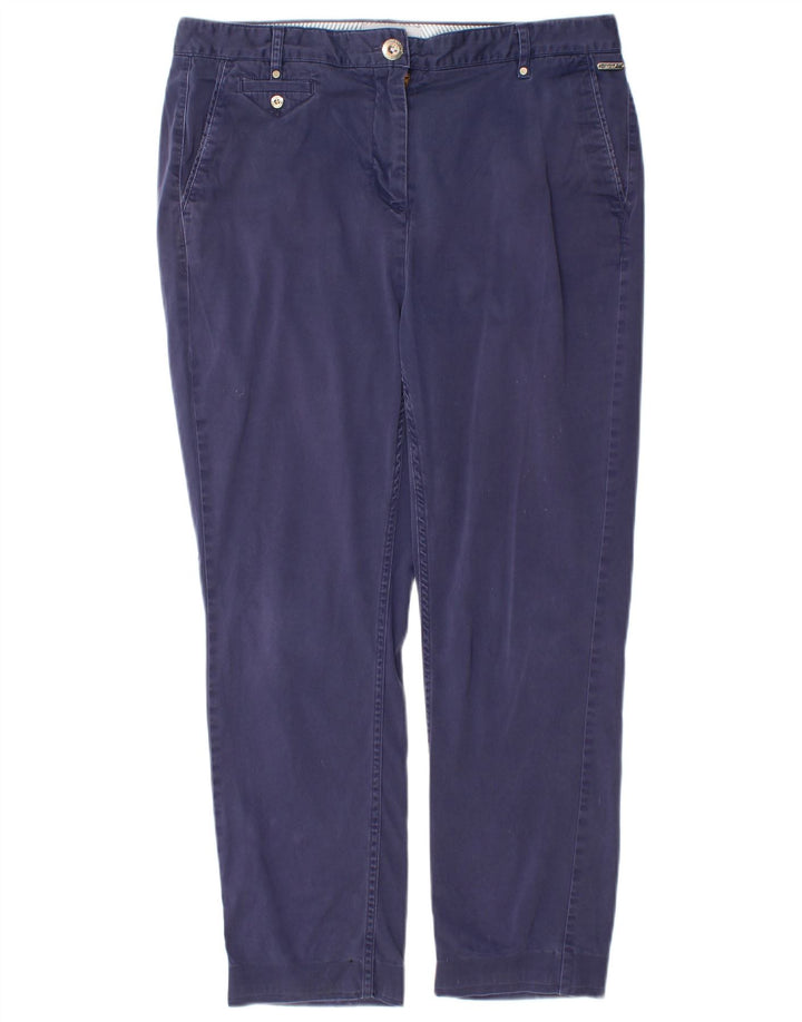 Pantaloni chino da donna MARKS & SPENCER UK 12 medi W30 L26 Blu navy