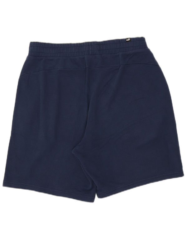Pantaloncini sportivi da uomo Puma Large in cotone blu navy