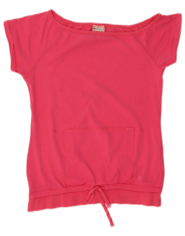 T-shirt Champion da donna Herritage Fit UK 12 cotone rosa medio