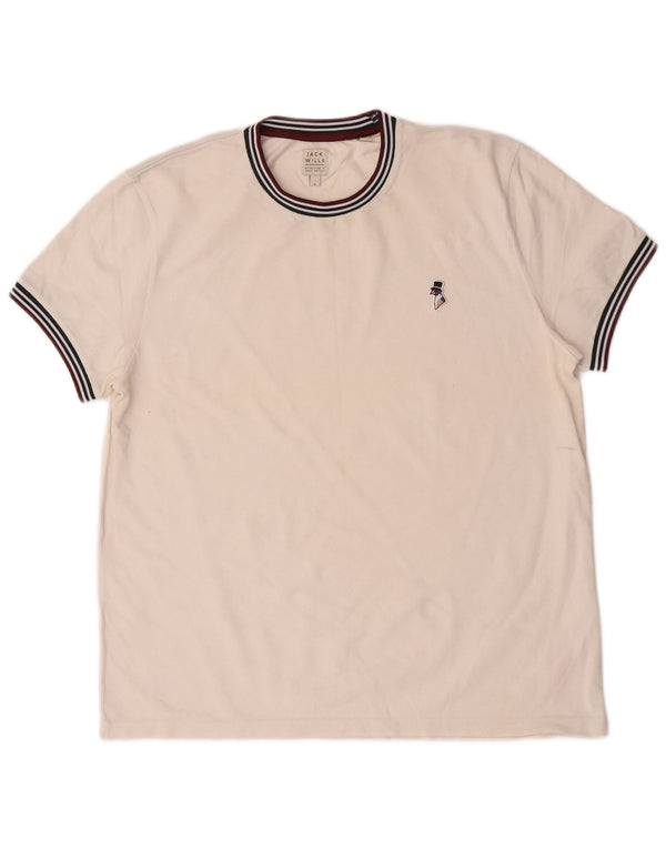 T-shirt da uomo Jack Wills Top grande in cotone bianco