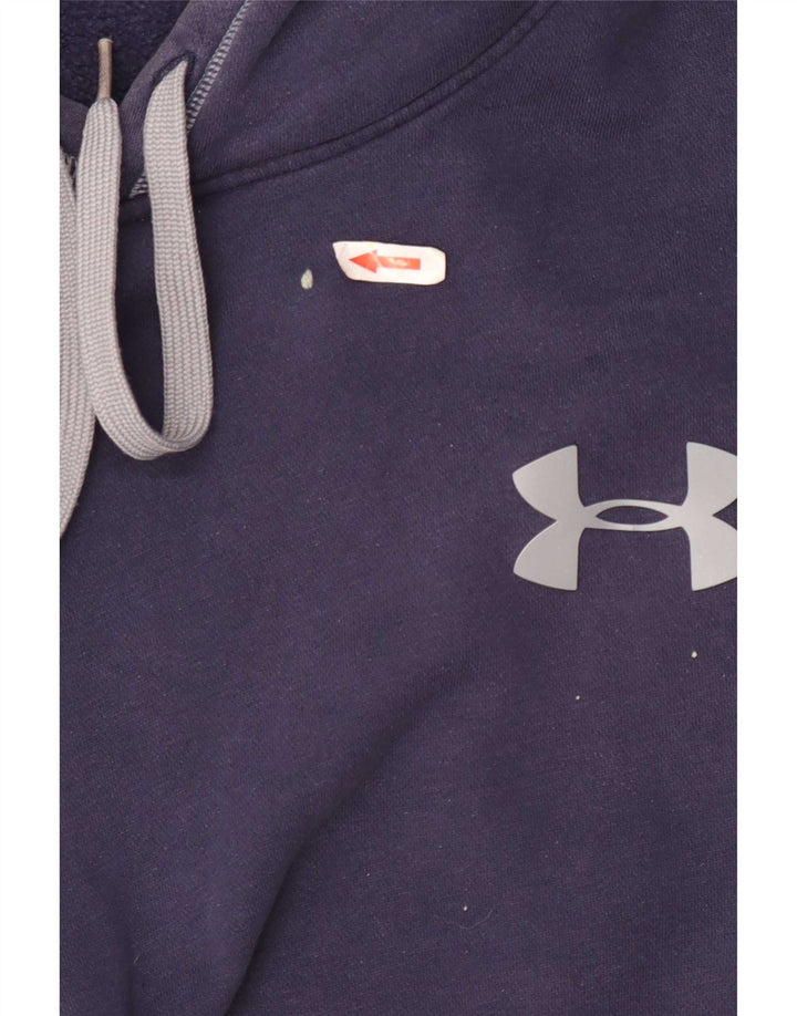 Felpa con cappuccio da uomo Under Armour grande in cotone blu navy