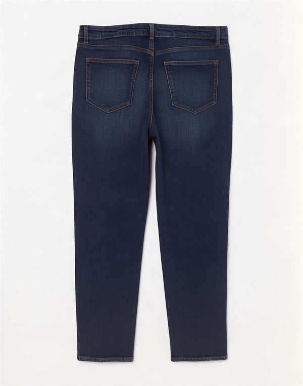 Jeans cropped slim da donna Marks & Spencer UK 14 Large W34 L26 Blu navy