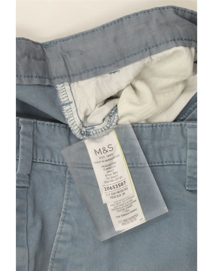 Pantaloncini chino da uomo Marks & Spencer W36 grandi in cotone blu