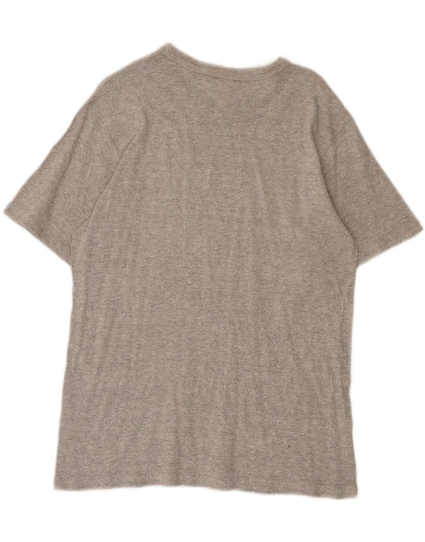 T-shirt grafica da uomo Champion Top in cotone grigio medio