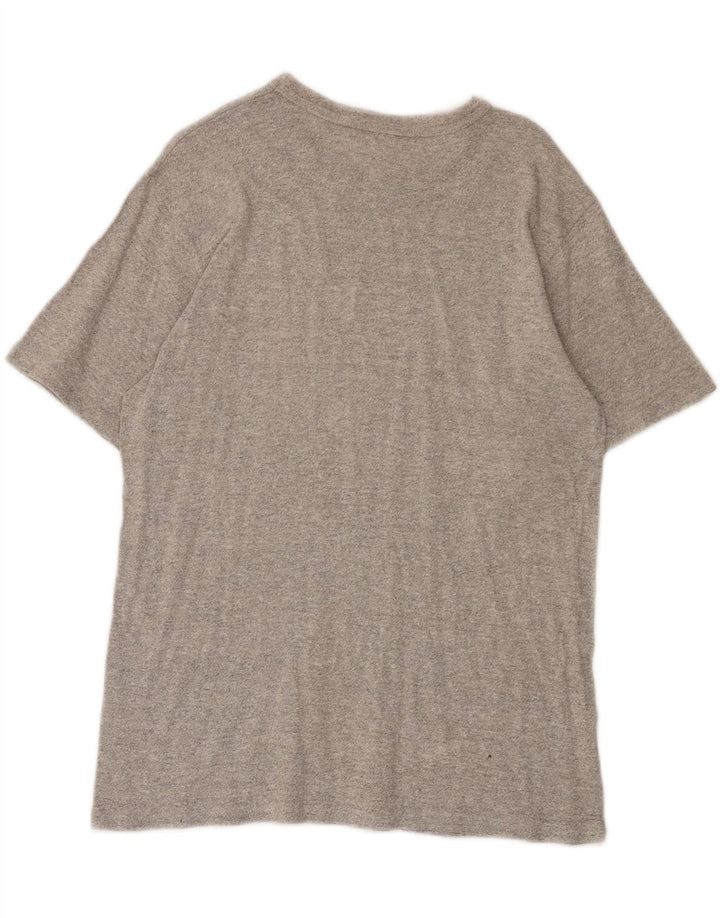 T-shirt grafica da uomo Champion Top in cotone grigio medio
