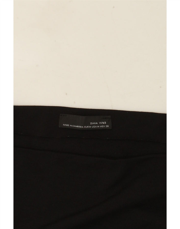 Top asimmetrico da donna Zara manica lunga UK 12 medio nero