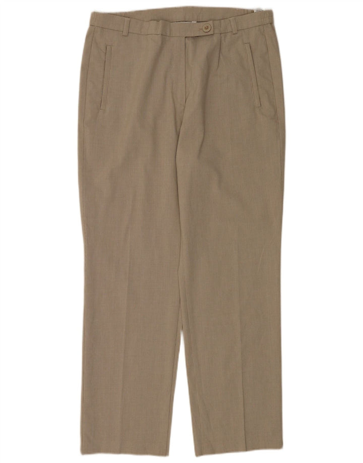Pantaloni da abito dritti da donna Marks & Spencer UK 14 Medium W32 L28 Grigio