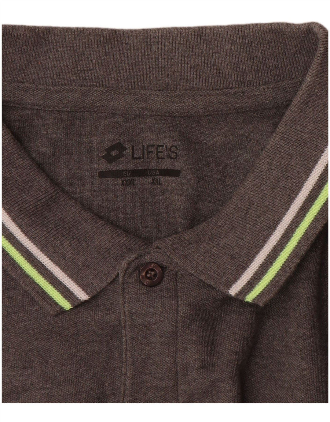 Polo da uomo LOTTO 2XL in cotone grigio