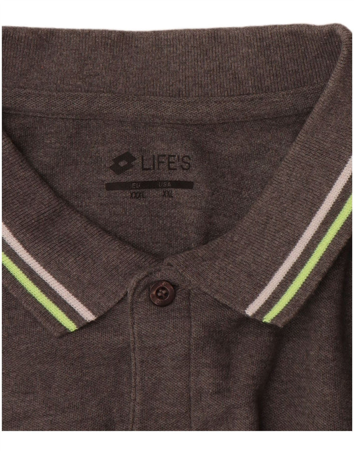 Polo da uomo LOTTO 2XL in cotone grigio