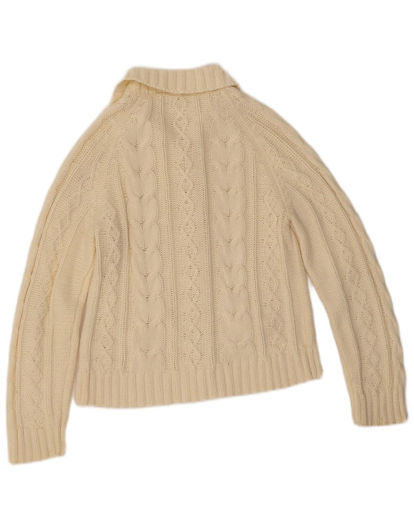 Maglione cardigan per ragazze Benetton 11-12 anni XL bianco sporco