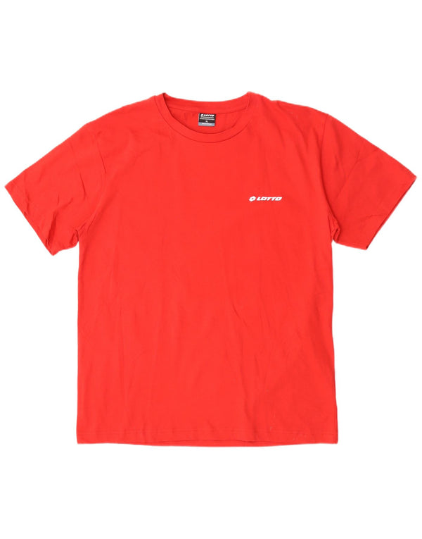 T-shirt da uomo Lotto Top XL rossa in cotone