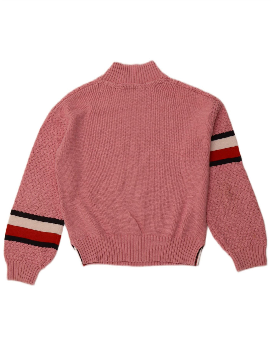 TOMMY HILFIGER Maglione maglione collo alto per ragazze 11-12 anni a righe rosa