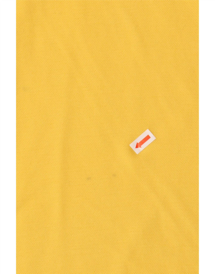 TOMMY HILFIGER Mens Regular Fit Polo Shirt Medium Yellow Cotton