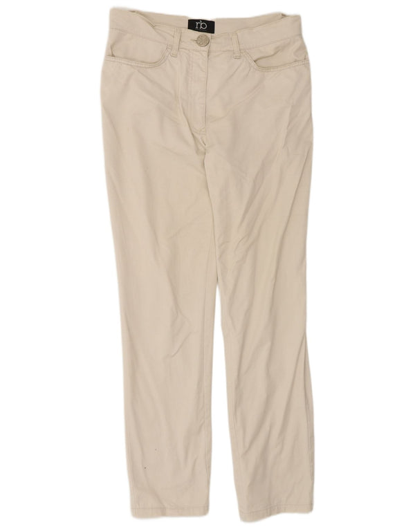 Pantaloni casual slim da donna Roccobarocco EU 38 Medium W30 L31 Bianco sporco