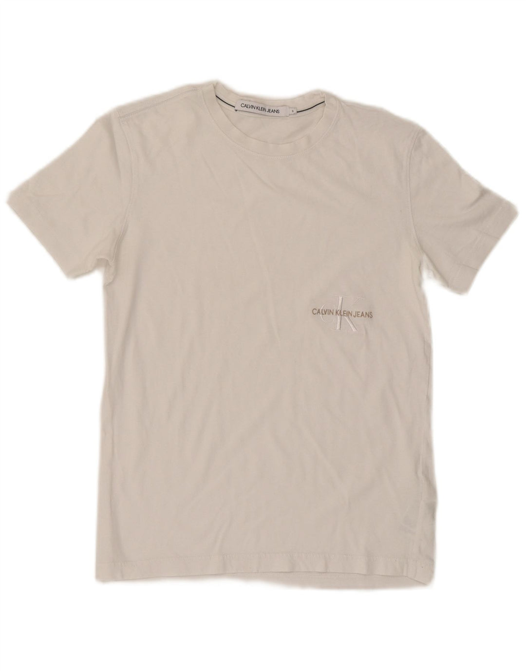 T-shirt da uomo Calvin Klein Jeans Top piccola in cotone bianco