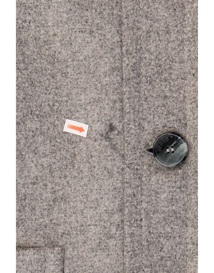 WHISTLE Womens Overcoat UK 12 Medium Grey Wool Vintage Whistle and Second-Hand Whistle from Messina Hembry 