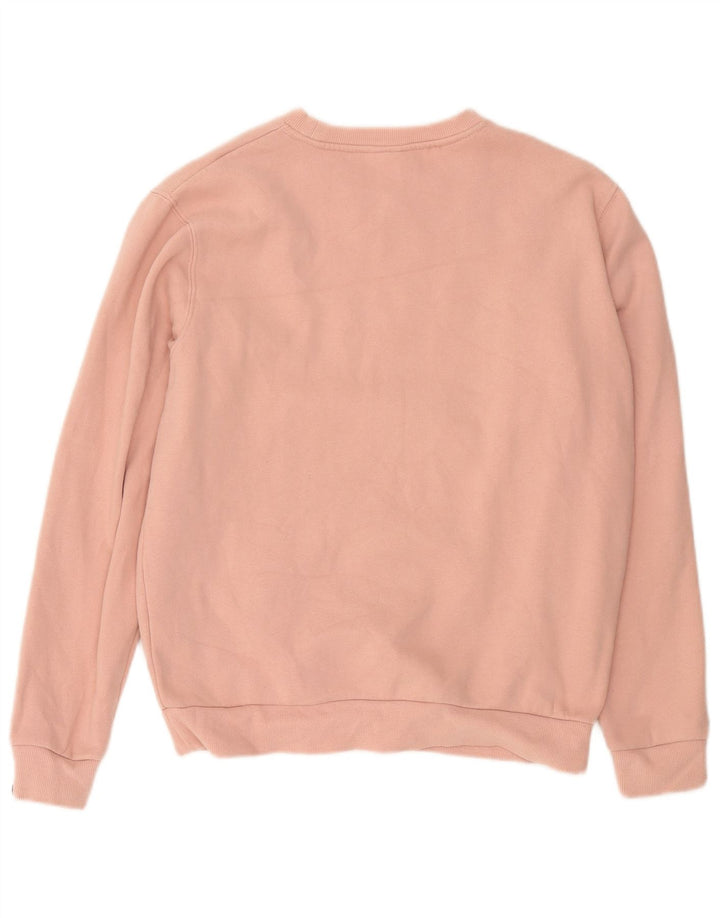 Felpa oversize da donna Ellesse, maglione UK 10, piccolo cotone rosa