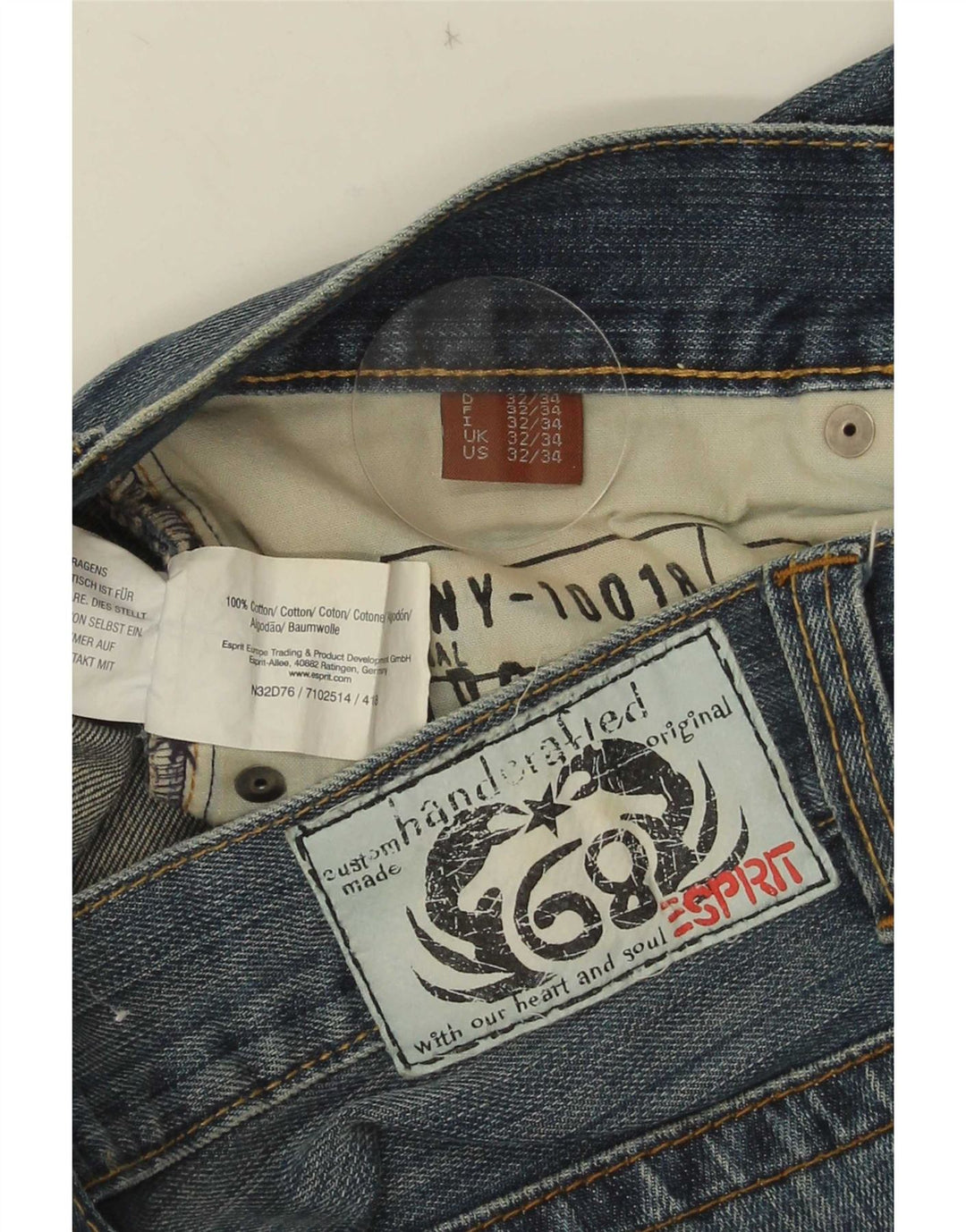 Jeans dritti da uomo Esprit W32 L34 cotone blu