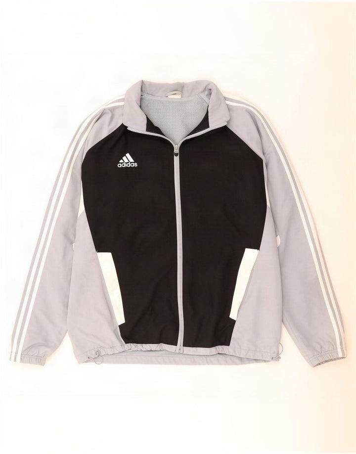 Giacca da tuta da uomo Adidas UK 50/52 2XL Poliestere color block nero