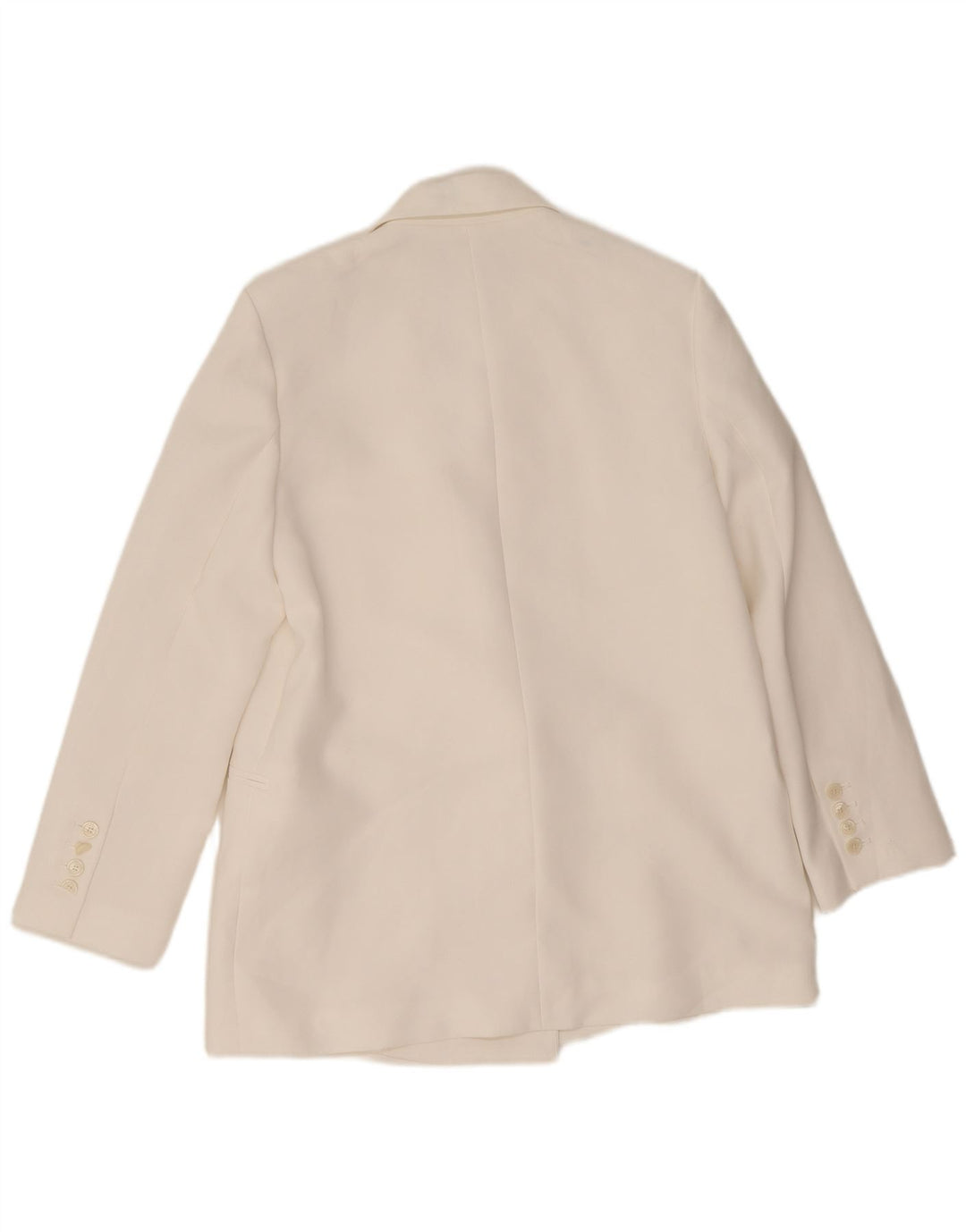 Giacca blazer doppiopetto da donna Zara UK 14 poliestere bianco medio