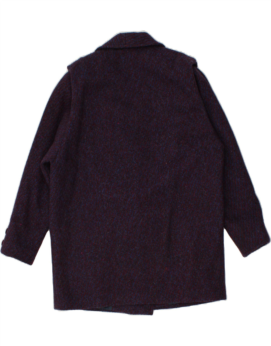 VINTAGE Womens Loose Fit Double Breasted Coat EU 38 Medium Purple Wool Vintage Vintage and Second-Hand Vintage from Messina Hembry 