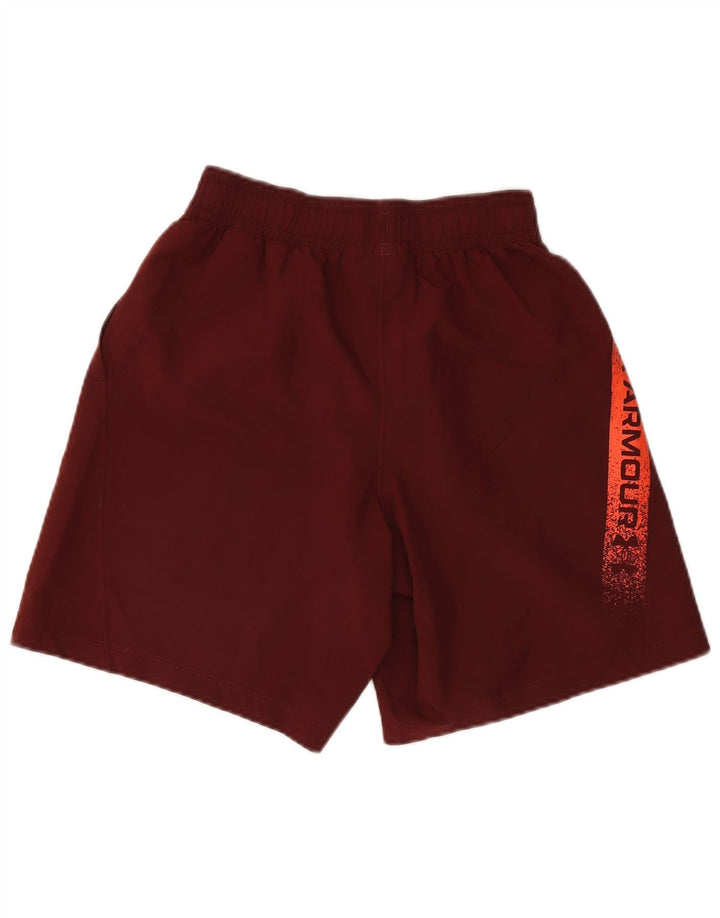 Pantaloncini sportivi grafici da uomo Under Armour piccoli in poliestere color block marrone