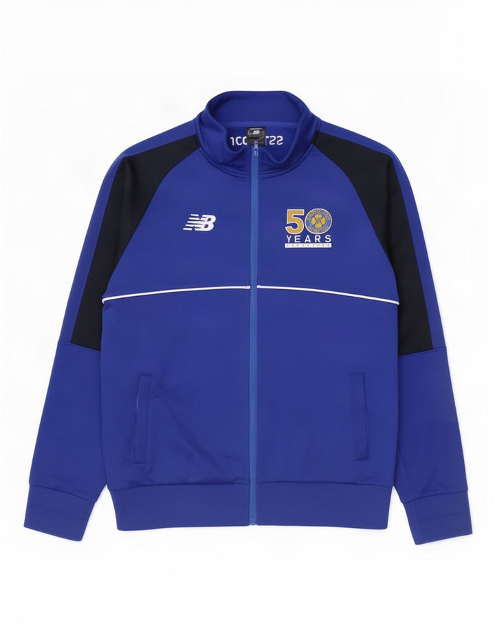 Giacca da ginnastica da uomo con grafica New Balance, colore blu medio