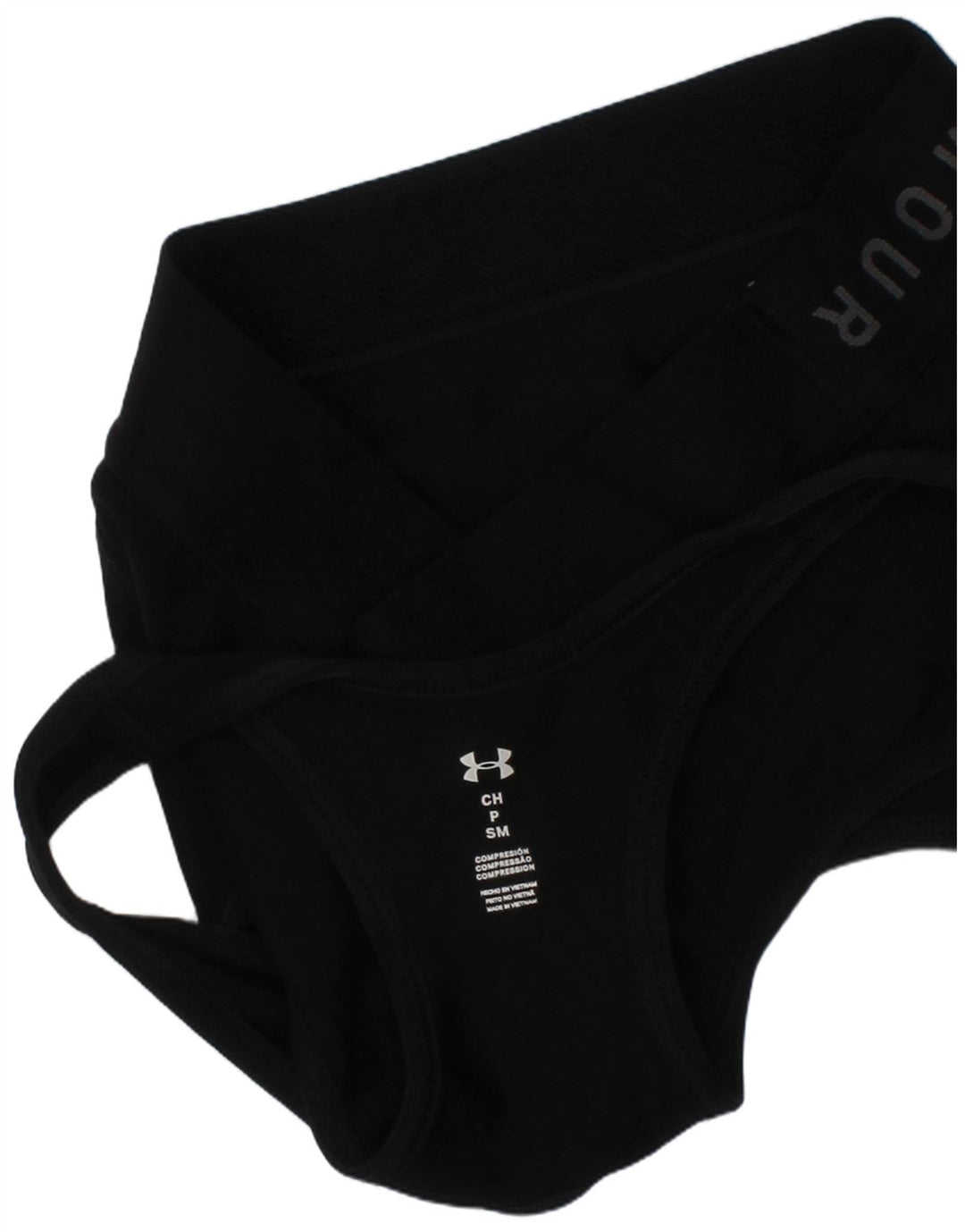 Reggiseno sportivo Under Armour da donna con grafica a compressione, piccolo, nero