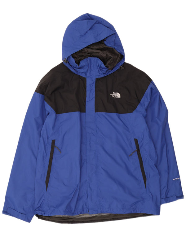 The North Face Giacca antipioggia da uomo Hyvent con cappuccio UK 42 XL Blu Colourblock