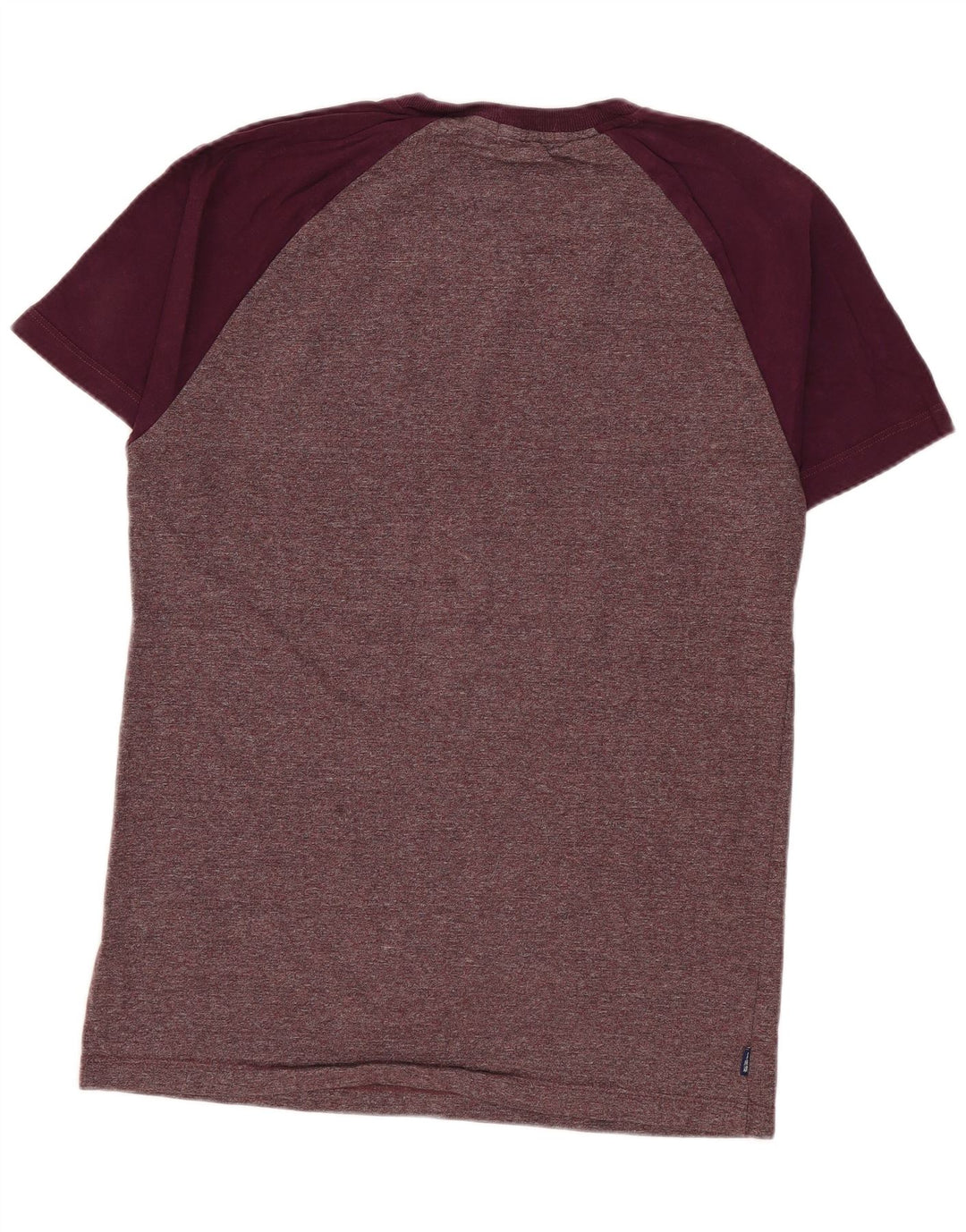T-shirt da uomo Superdry Top in cotone screziato bordeaux medio