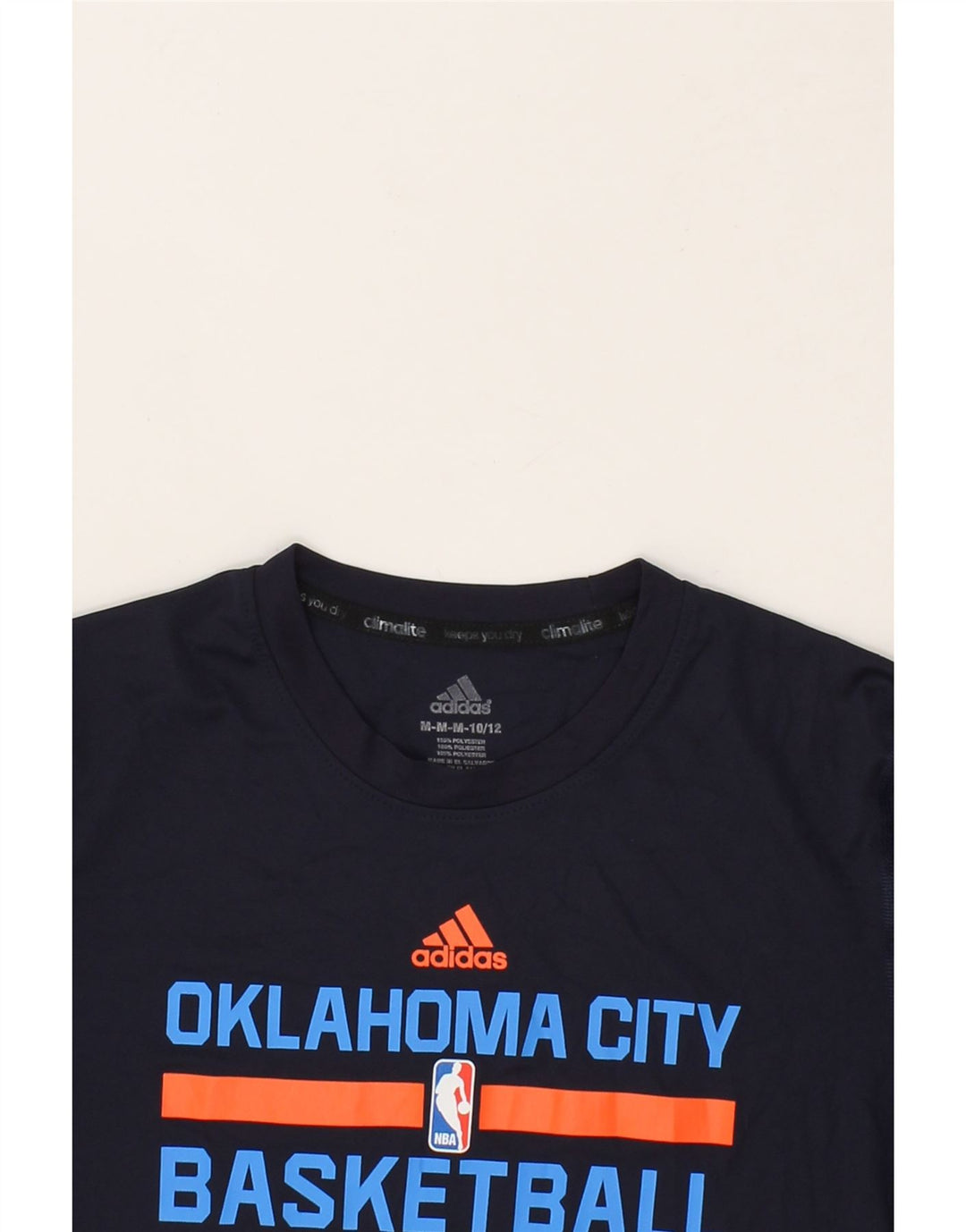 ADIDAS Boys Graphic T-Shirt Top 10-11 Years Medium Navy Blue Polyester Vintage Adidas and Second-Hand Adidas from Messina Hembry 