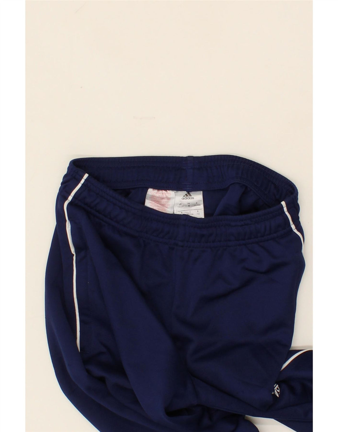 ADIDAS Boys Climalite Tracksuit Trousers 11-12 Years Navy Blue Polyester Vintage Adidas and Second-Hand Adidas from Messina Hembry 