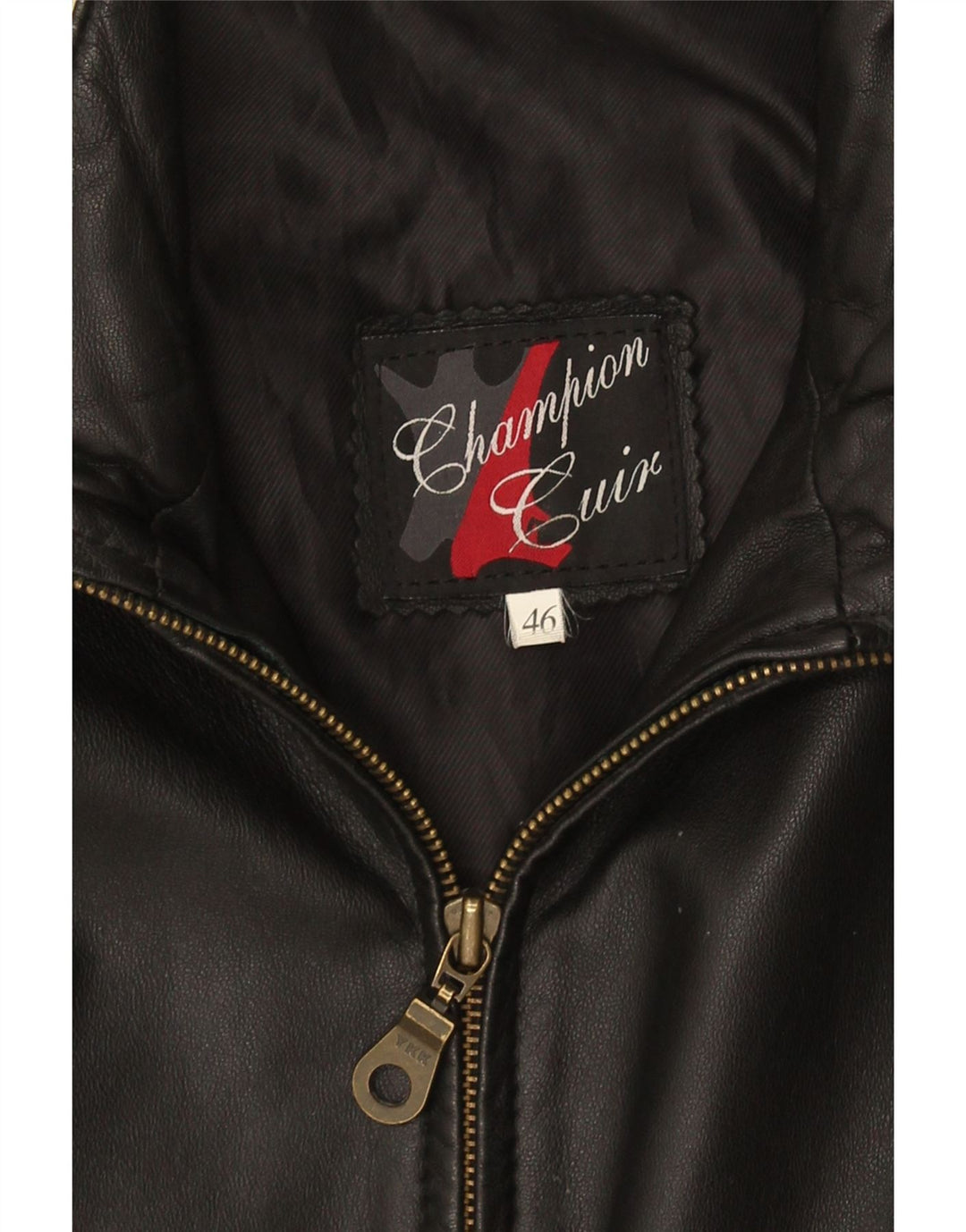Giacca in pelle vintage da uomo IT 46 Small Black Colourblock