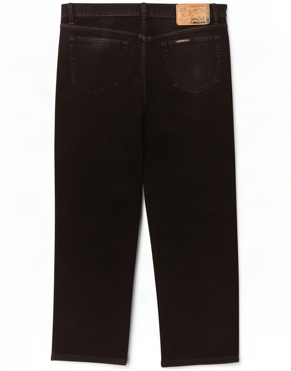 Carrera Pantaloni dritti da uomo in velluto a coste W38 L25 Cotone nero