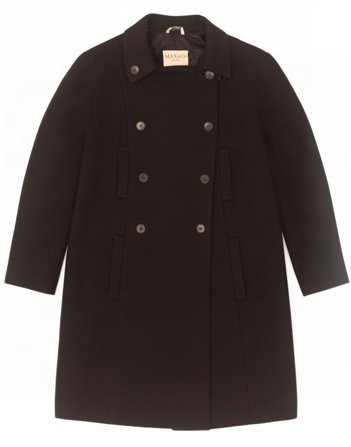 Cappotto doppiopetto da donna Max & Co. UK 14 grande nero