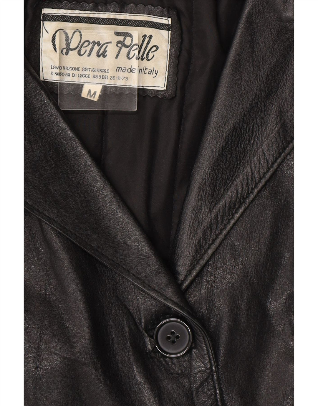 VINTAGE Womens Leather Jacket UK 14 Medium Black Vintage Vintage and Second-Hand Vintage from Messina Hembry 