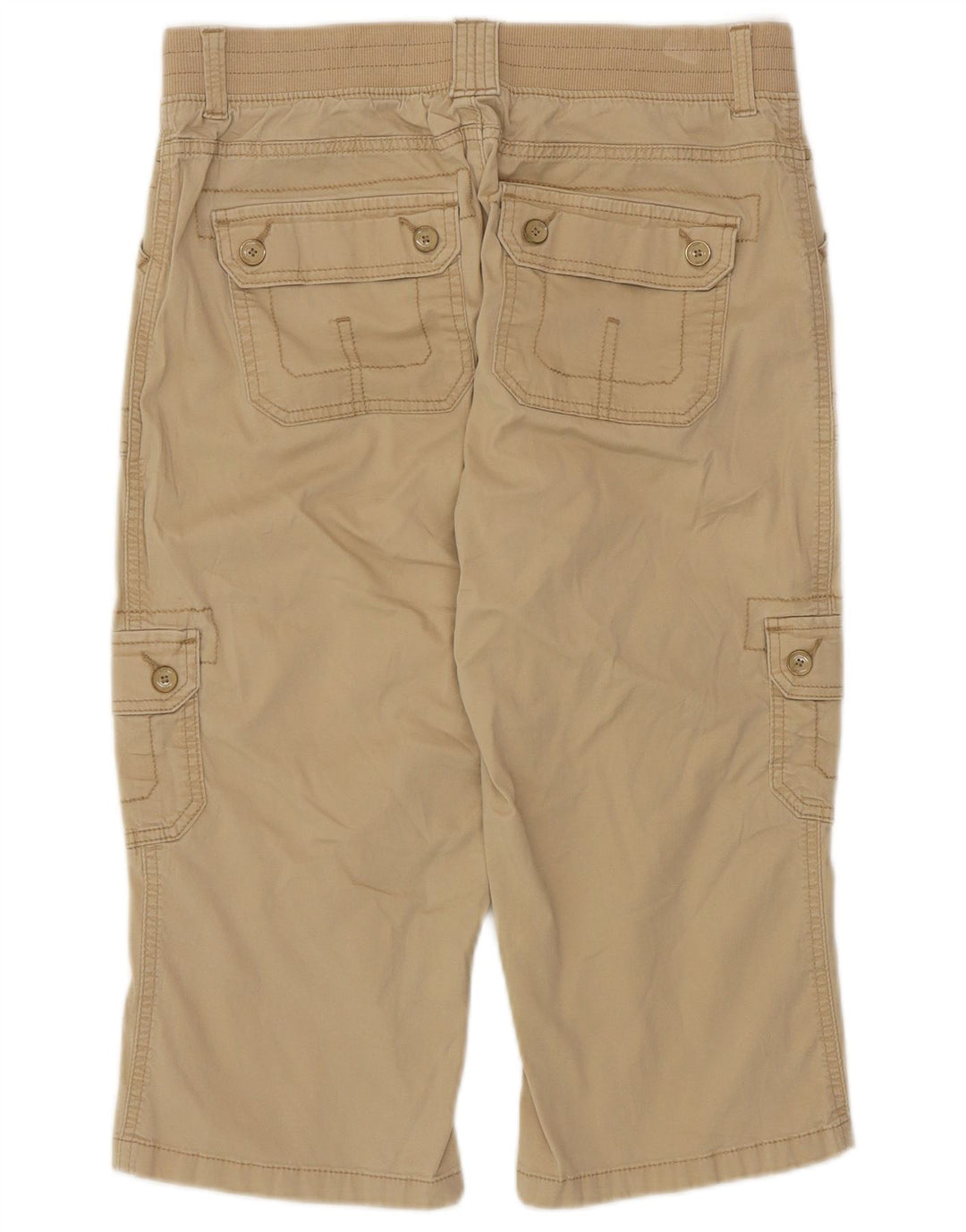 Pantaloni capri cargo dritti da donna LEE US 8 medi W30 L18 cotone beige