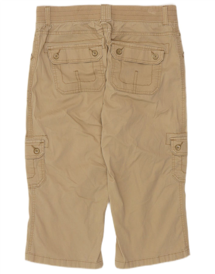 Pantaloni capri cargo dritti da donna LEE US 8 medi W30 L18 cotone beige