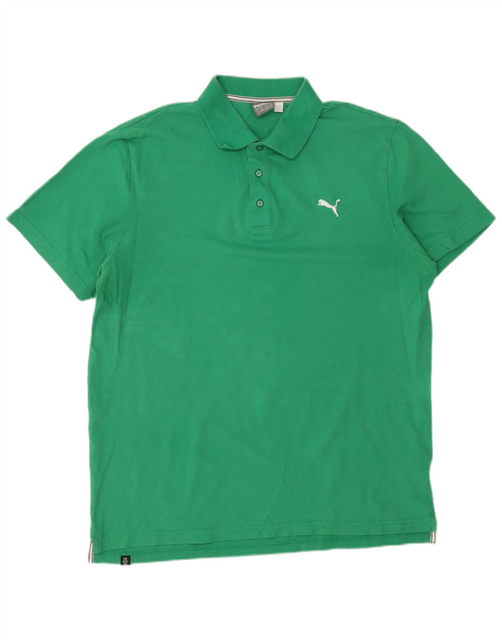 Polo PUMA da uomo XL in cotone verde